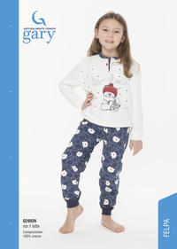 GIRL'S PAJAMA M/L Q30036 Tellini S.r.l. Wholesale Clothing